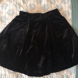 Black Velvet Skater Skirt